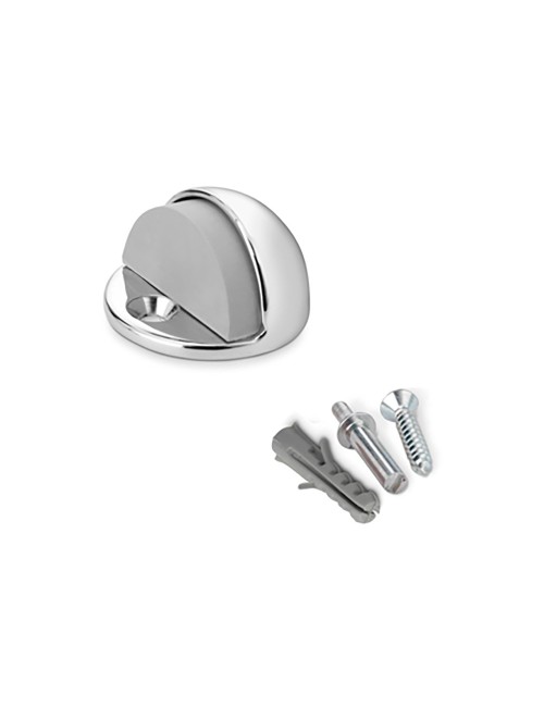 Tope de puerta metalico con tornillo cromado (blister) inofix