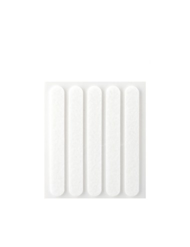 Pack 5 fieltros blanco sinteticos adhesivos 95x12mm plasfix inofix