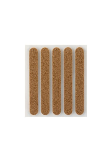 Pack 5 fieltros marron sinteticos adhesivos 95x12mm plasfix inofix