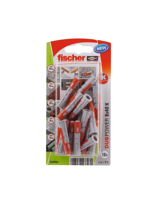 Blister 18 tacos duopower ø8x40mm 534994 fischer