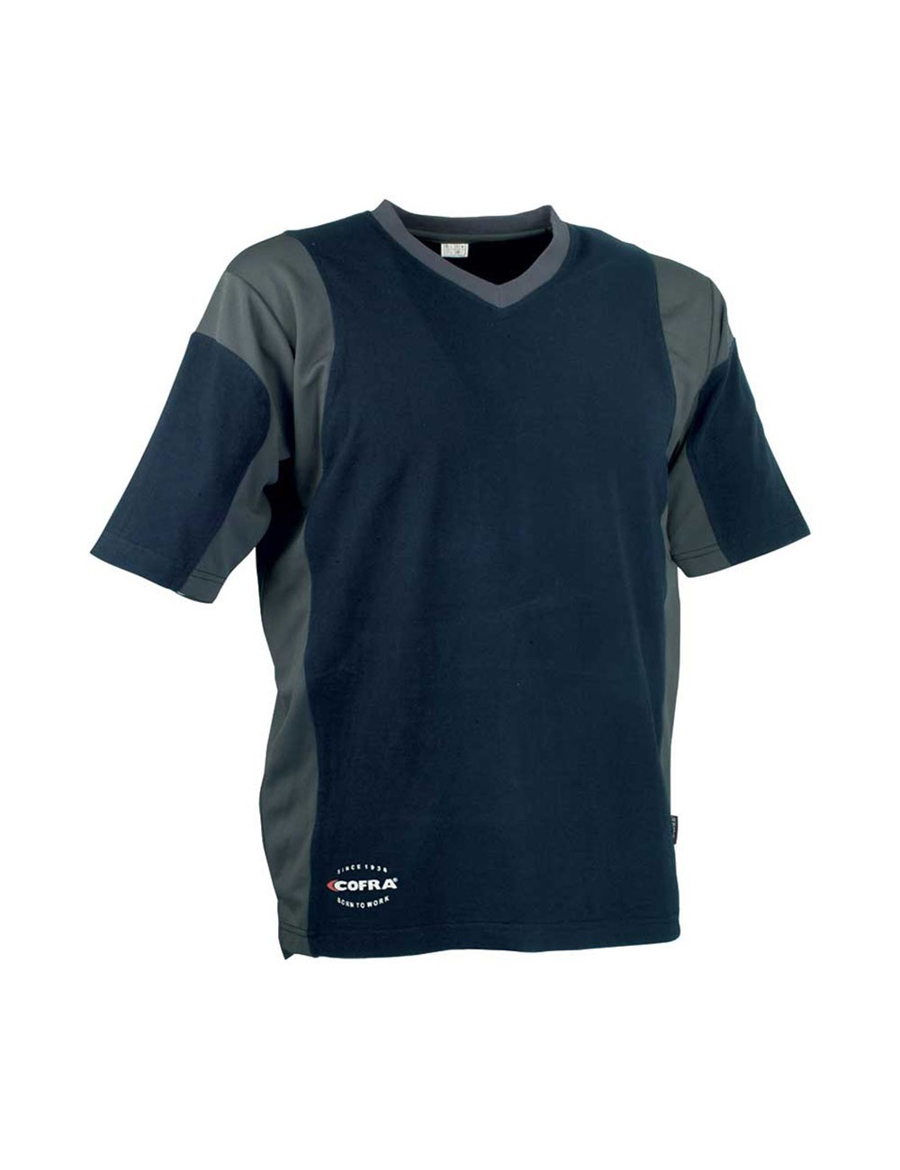 Camiseta java azul marino/gris oscuro cofra talla xl