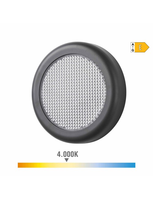 Aplique led 6w 450lm 4000k luz dia ip65 ø14x2,8cm redondo edm