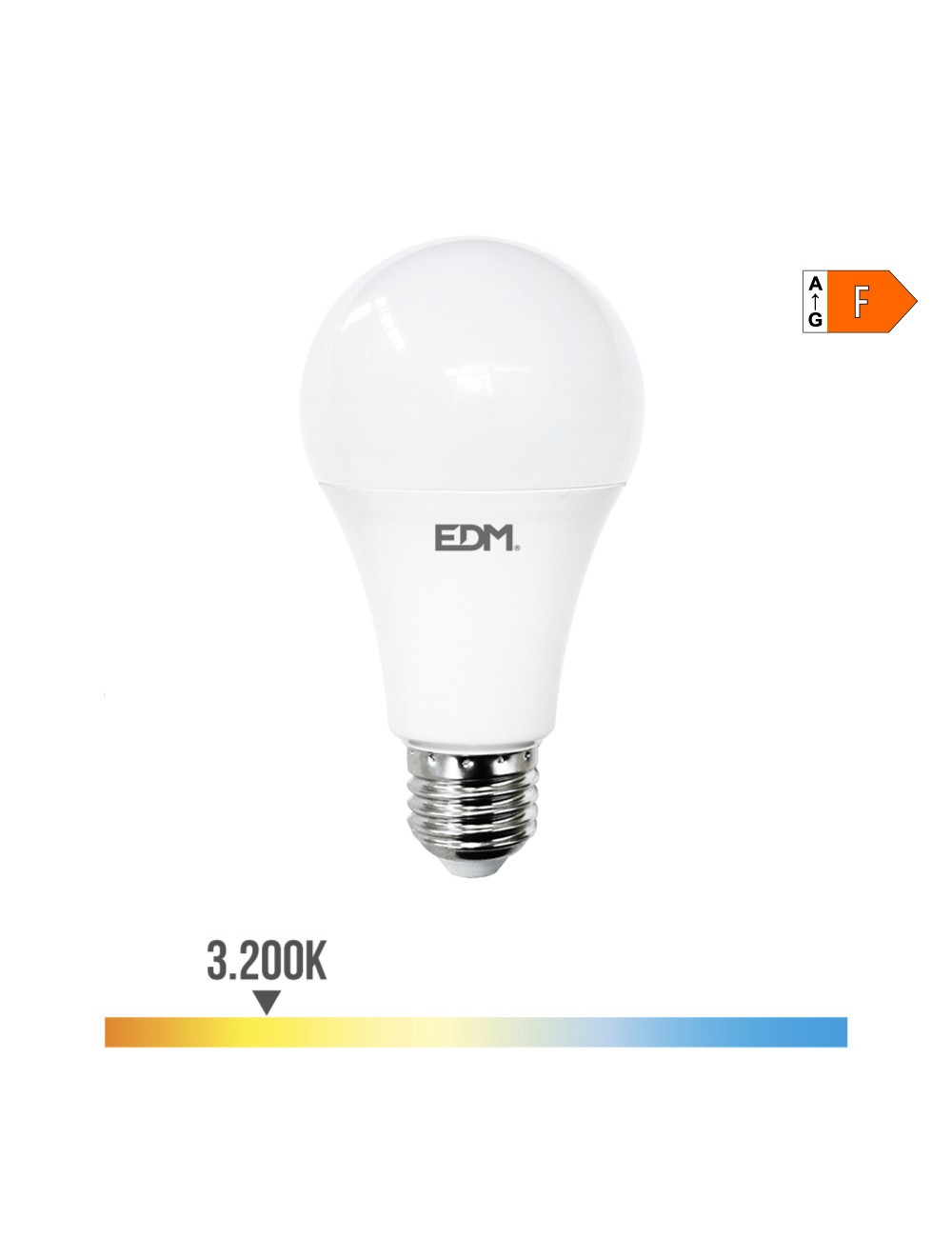 Bombilla standard led e27 24w 2600lm 3000k luz calida ø7x13,6cm edm