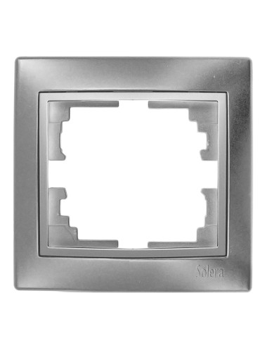 Marco para 1 elemento plata 83x81x10mm. serie europa solera erp71au