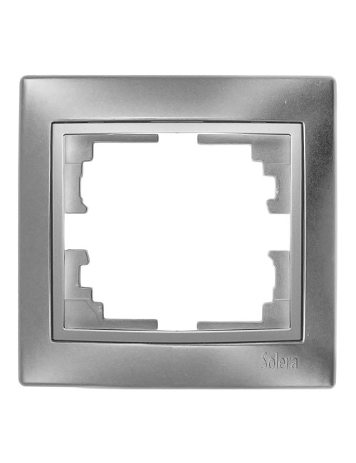 Marco para 1 elemento plata 83x81x10mm. serie europa solera erp71au