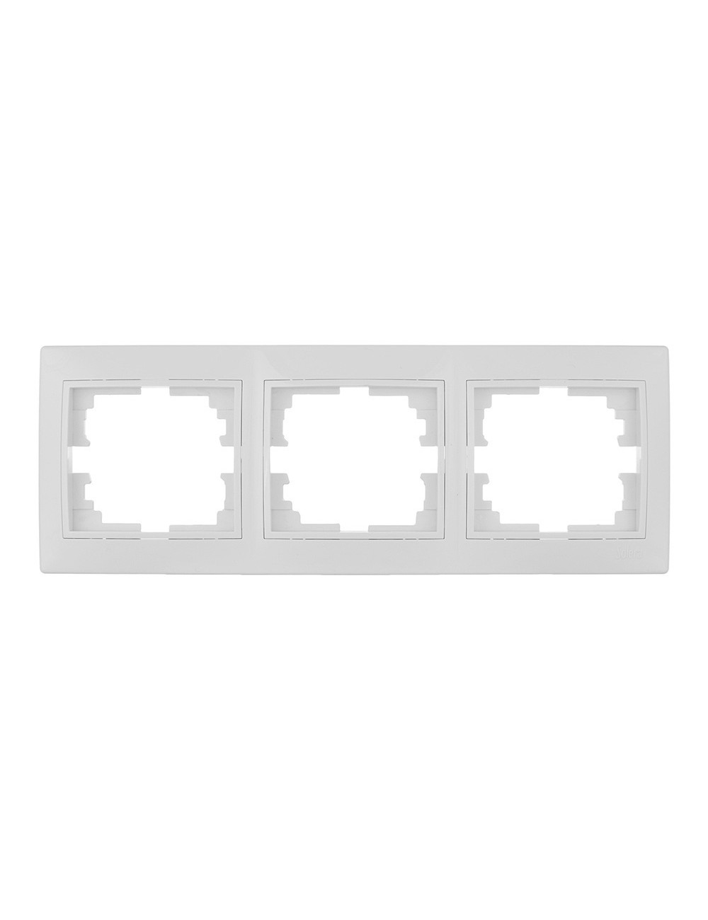 Marco para 3 elementos horizontal blanco 225x81x10mm serie europa solera erp73u