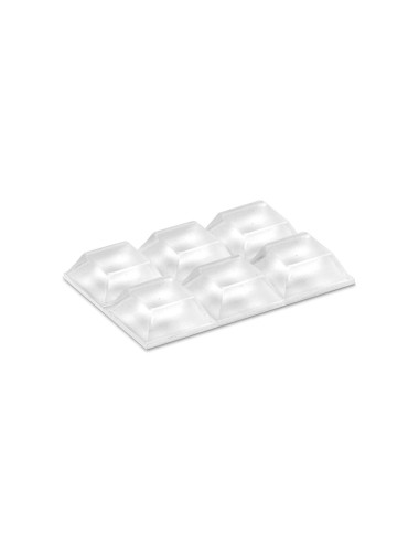 Gota autoadhesiva protectora 20,5x20,5x7,6mm (blister 6 unid.) inofixcolgador sobrepuerta blanco blister inofix