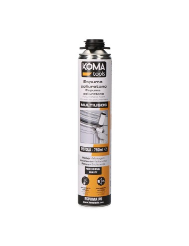 Espuma poliuretano pistola 750ml koma tools