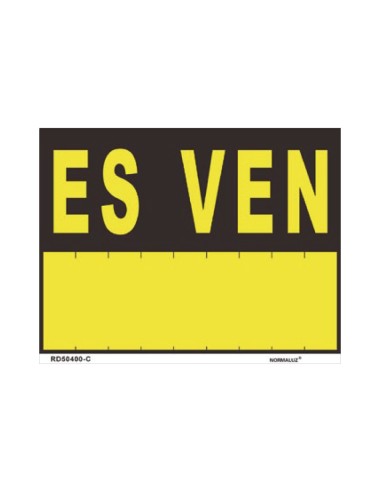 Rotulo "es ven" (pvc 0.4mm) 35x45cm normaluz