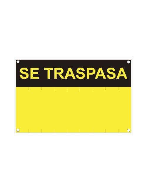 Rotulo "se traspasa" (pvc 0.4mm) 35x45cm normaluz