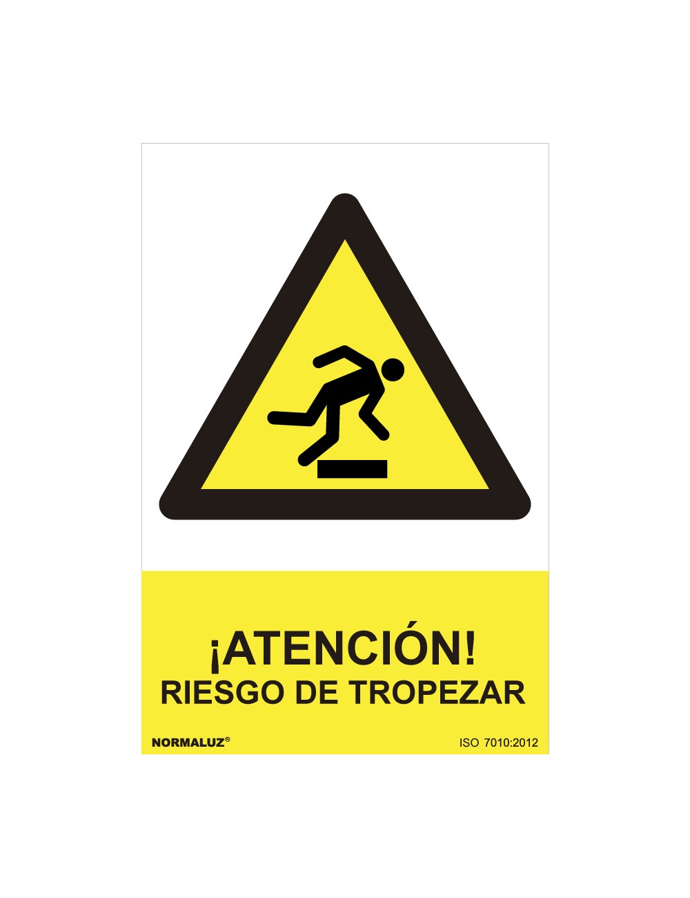 Cartel "atencion riesgo de tropezar" (pvc 0.7mm) 30x40cm normaluz