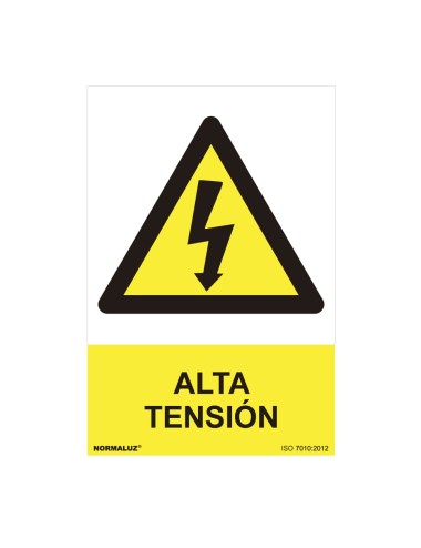 Cartel peligro "alta tension" (pvc 0.7mm) 30x40cm normaluz