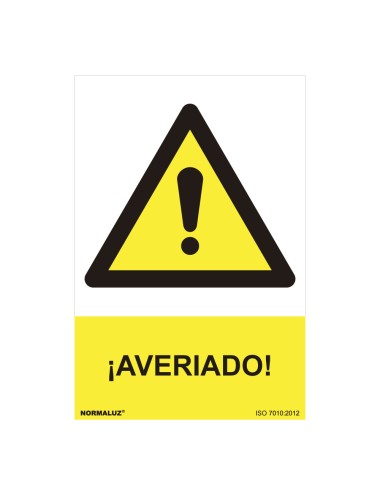 Cartel peligro "averiado" (pvc 0.7mm) 30x40cm normaluz