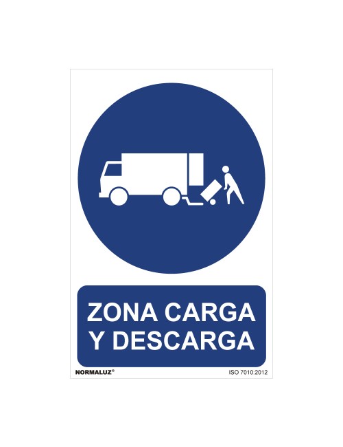 Cartel "zona carga y descarga" (pvc 0,7mm) 30x40cm normaluz