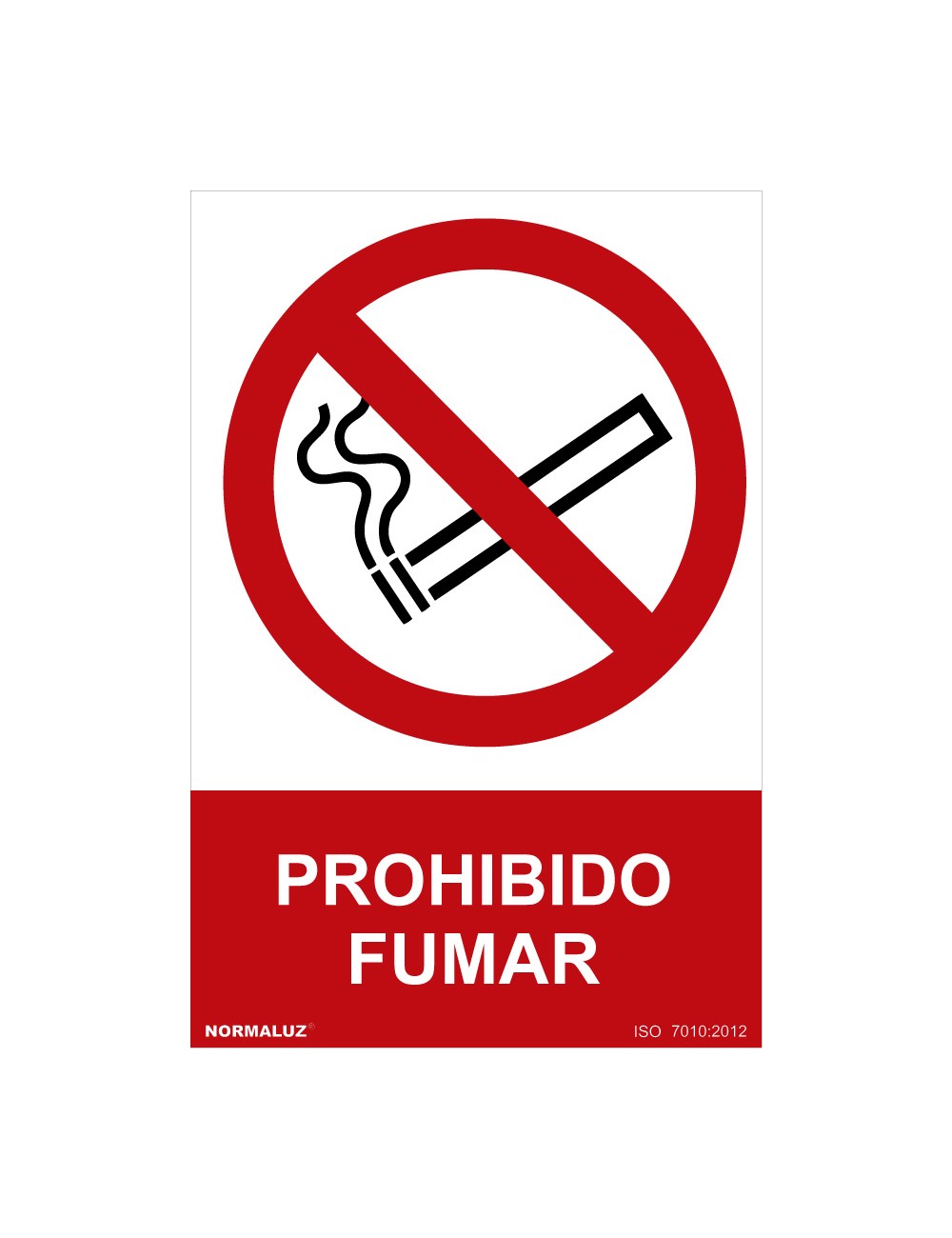 Cartel "prohibido fumar" (pvc 0,7mm) 30x40cm normaluz