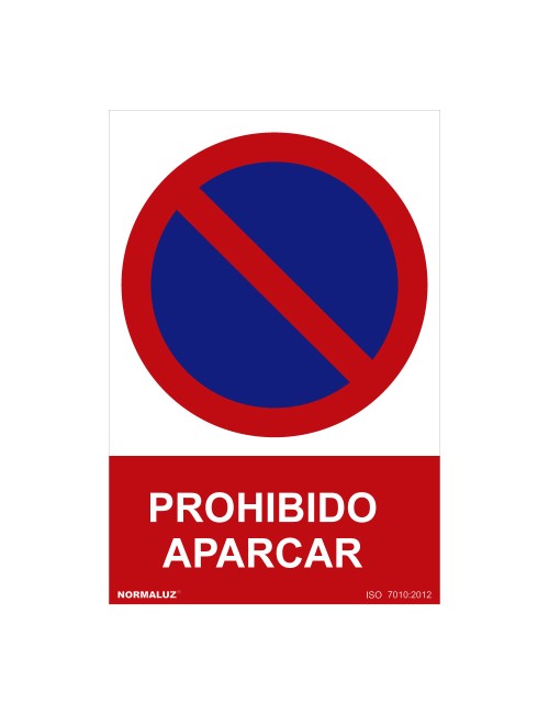 Señal prohibido "prohibido aparcar" (pvc 0.7mm) 30x40cm normaluz