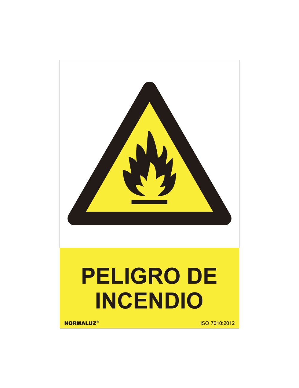 Cartel peligro "peligro de incendio" (pvc 0.7mm) 30x40cm normaluz