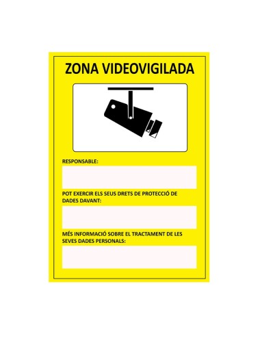 Señal zona videovigilada català pvc 0.7mm 21x30cm normaluz