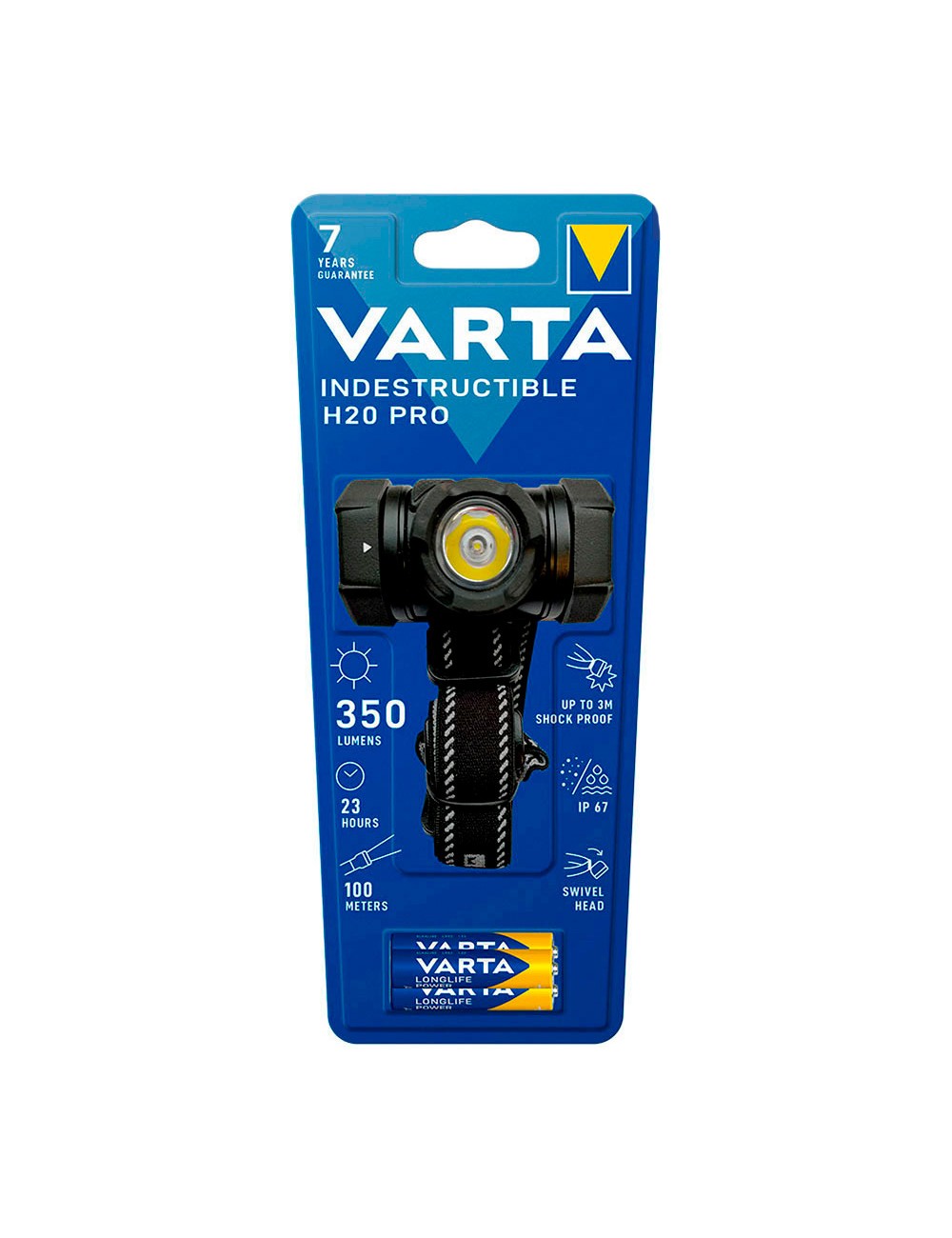 Linterna frontal indestructible h20 varta