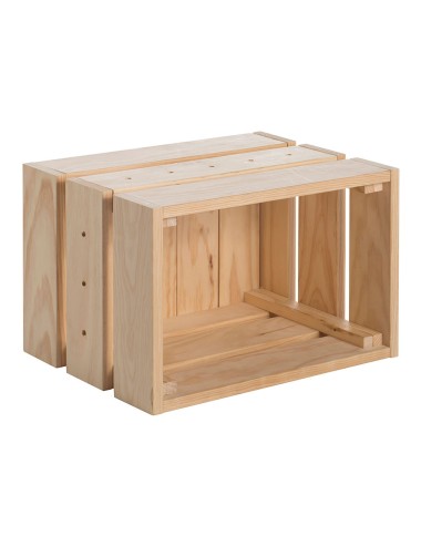 Caja de pino macizo home box sin barniz 38,4x25,6x28cm astigarraga