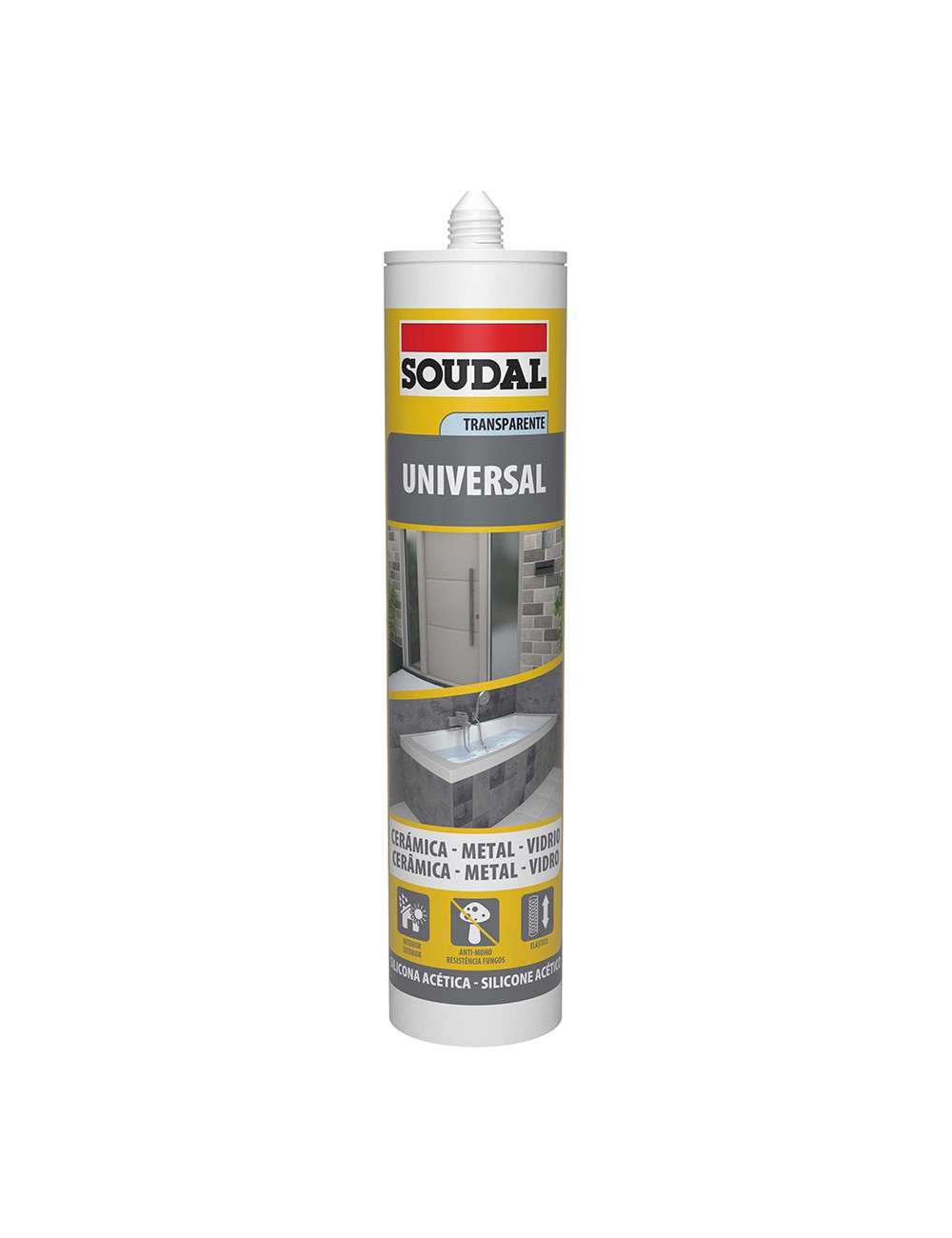 Silicona universal translucida 280ml 103183 soudal