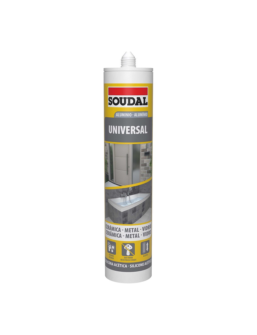 Silicona universal aluminio 280ml 115924 soudal