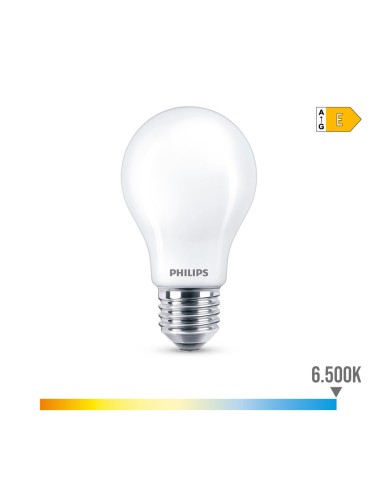 Bombilla standard led e27 8,5w 1.055lm 6500k luz fria ø6x10,4cm. philips