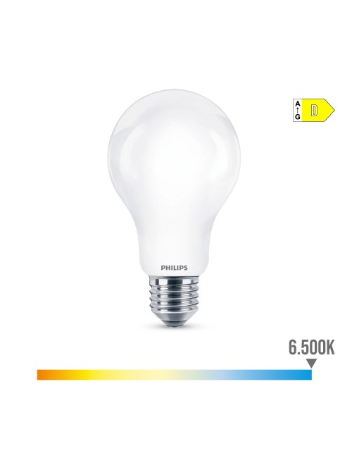 Bombilla standard led e27 13w 2000lm 6500k luz fria ø7x12,1cm. philips