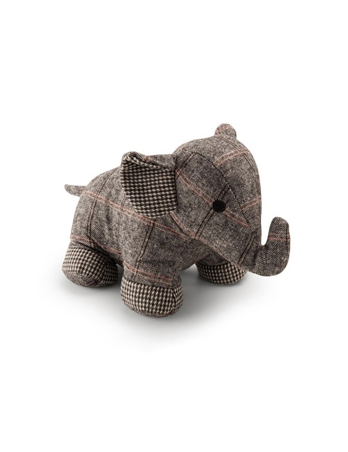 Tope textil sujetapuertas 1kg elefante gris. inofix