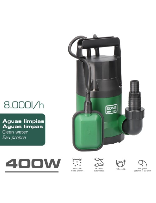 Bomba sumergible aguas limpias 400w