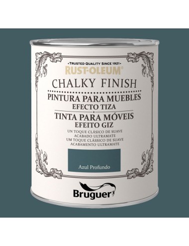 Rust-oleum chalky finish muebles azul profundo 0,750l 5397530 bruguer