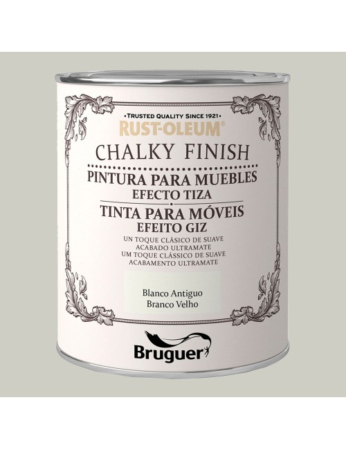 Rust-oleum chalky finish muebles blanco antiguo 0,750l 5397509 bruguer