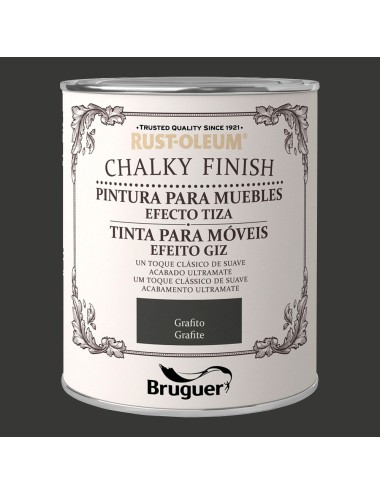 Rust-oleum chalky finish muebles grafito 0,750l 5397533 bruguer