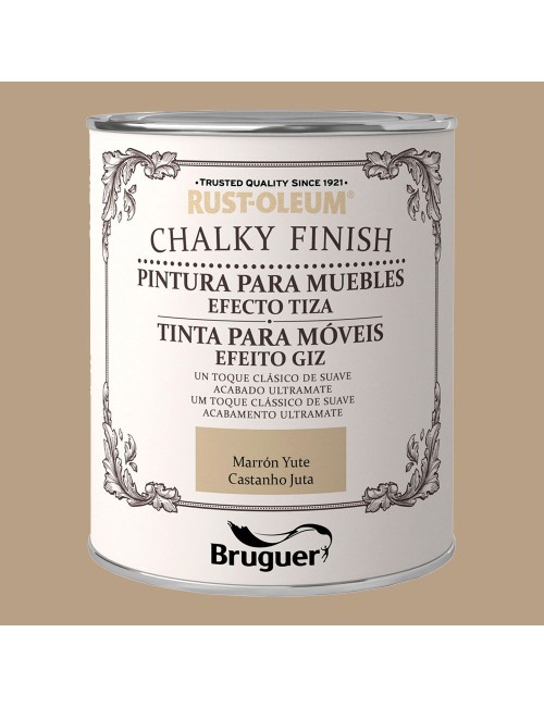 Rust-oleum chalky finish muebles marron yute 0,750l 5397544 bruguer