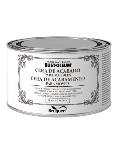 Rust-oleum chalky finish cera para muebles blanca 0,4l 5397503 bruguer