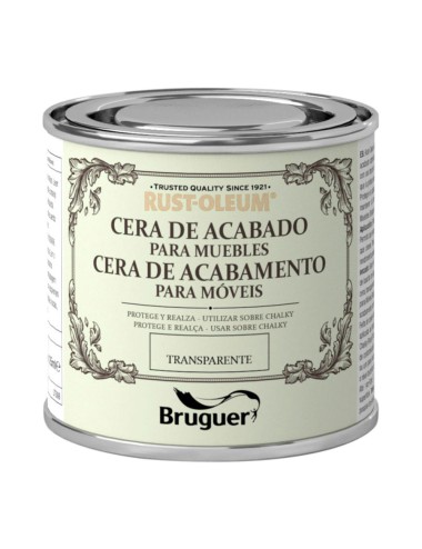 Rust-oleum chalky finish cera para muebles transparente 0,125l 5397501 bruguer