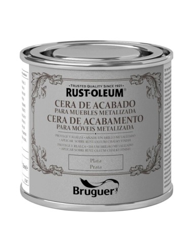 Rust-oleum chalky finish cera para muebles plata 0,125l 5397504 bruguer