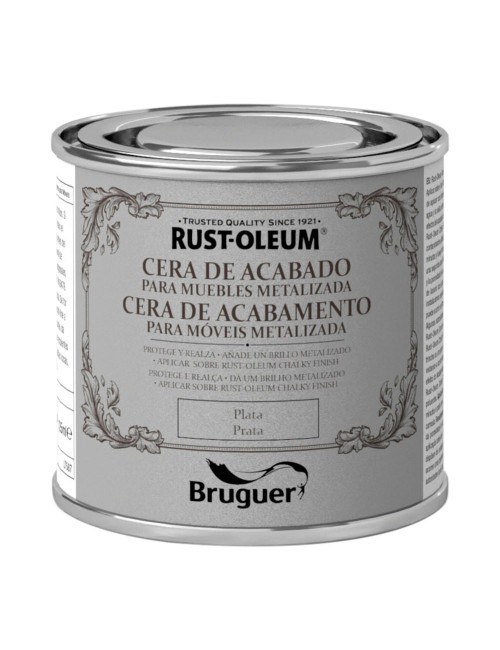 Rust-oleum chalky finish cera para muebles plata 0,125l 5397504 bruguer