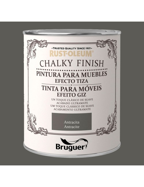 Rust-oleum chalky finish muebles antracita 0,750l 5397535 bruguer