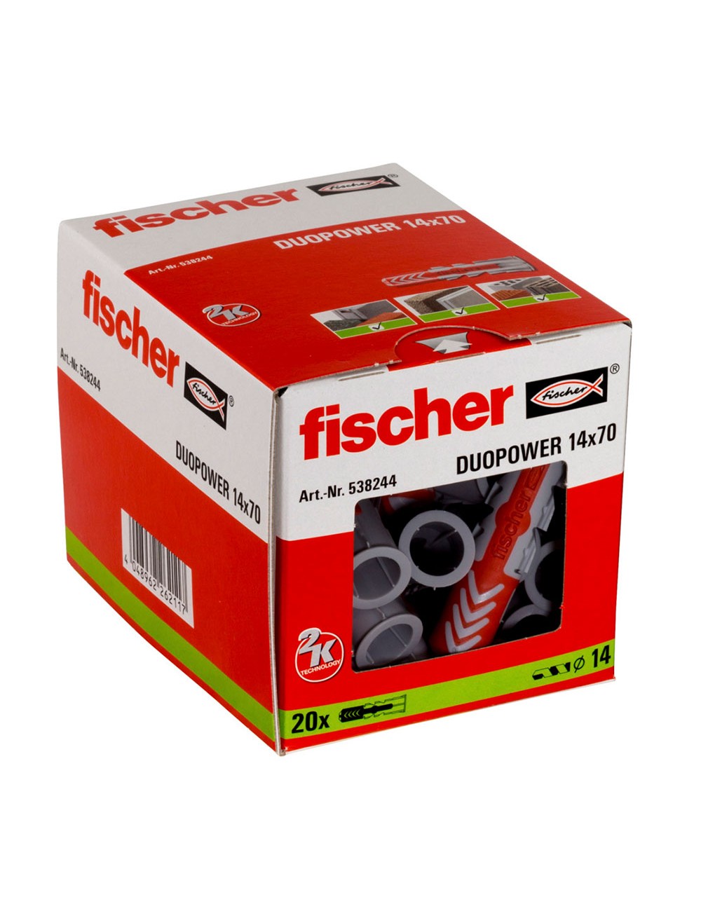 Pack 20 tacos duo power 14x70 538244 fischer