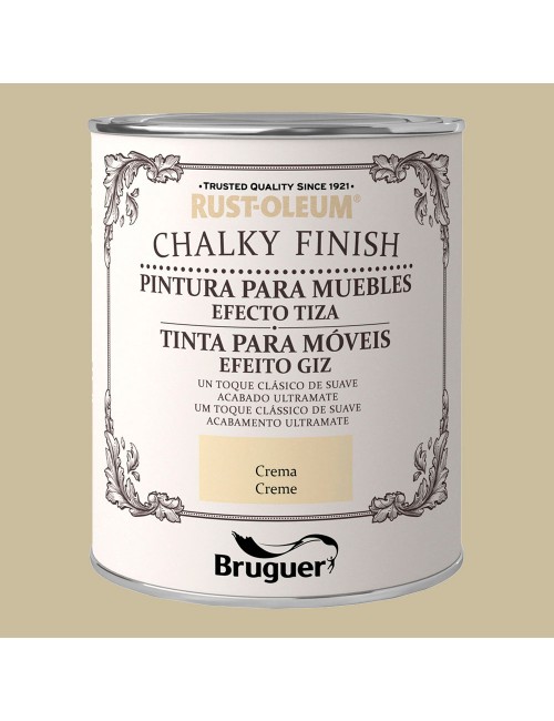 Rust-oleum chalky finish muebles crema 0,750l 5397512 bruguer