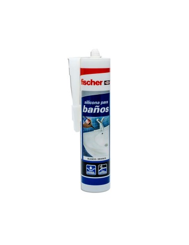 Silicona sanitarios blanca 300ml 20818 fischer