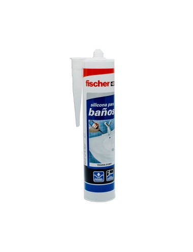 Silicona sanitarios transparente 300ml 20818 fischer