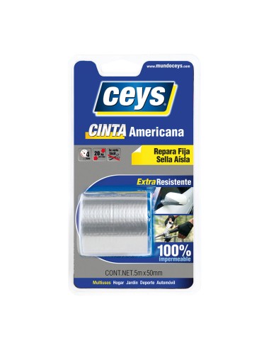 Ceys cinta americana plata blister 5m x 5mm 507601