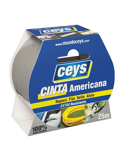 Ceys cinta americana plata rollo 25m x 50mm 507603