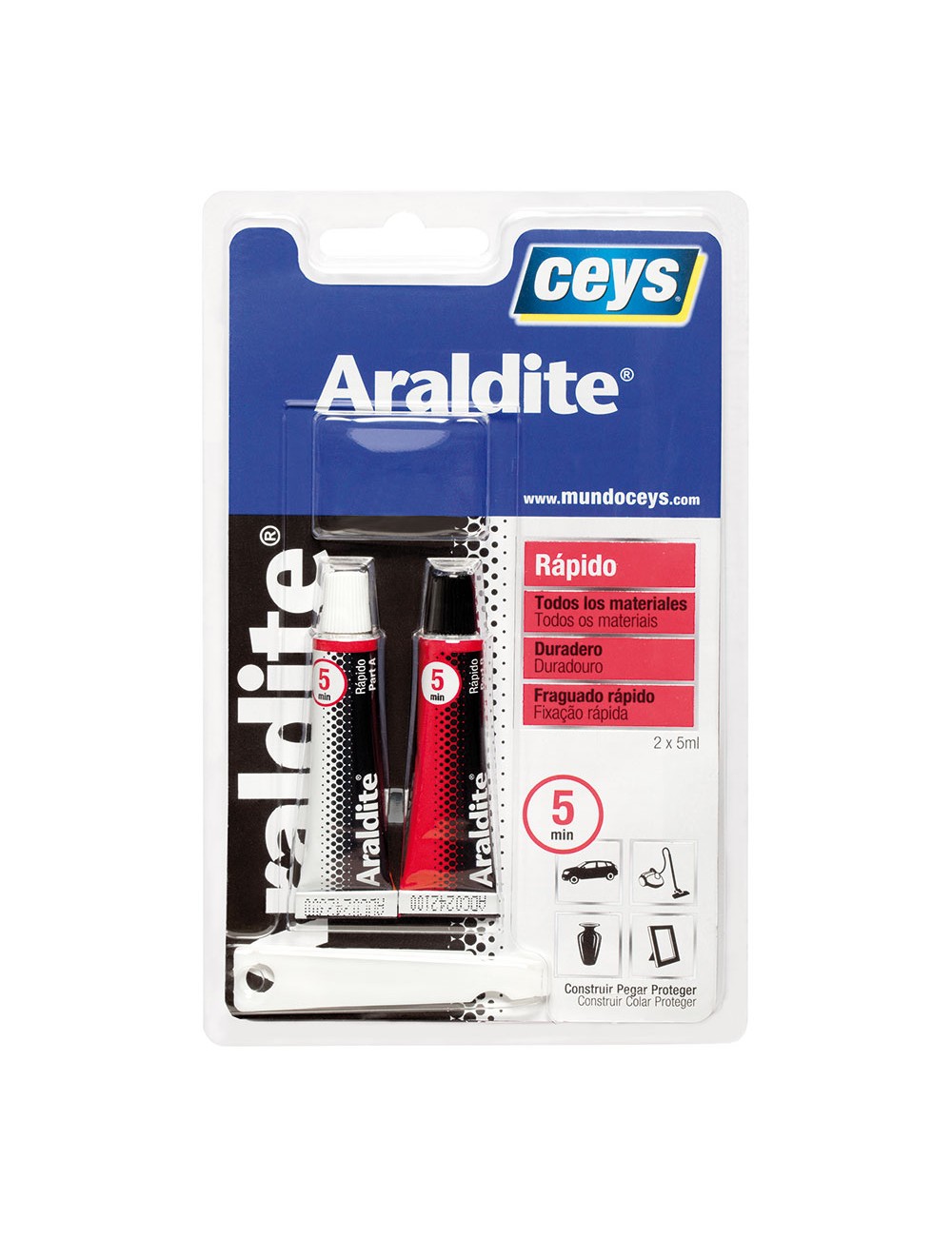 Ceys araldite rapido pequeño blister 5+5ml 510206