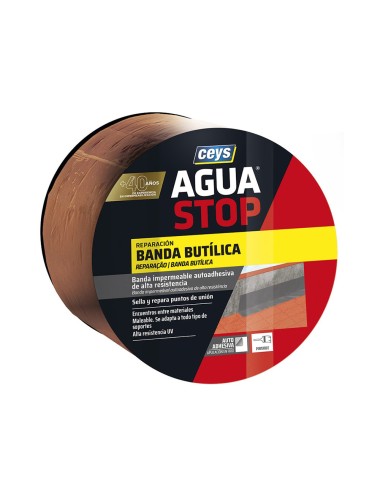 Aguastop banda impermeable. butilo teja 10cm x 10m 901006 ceys