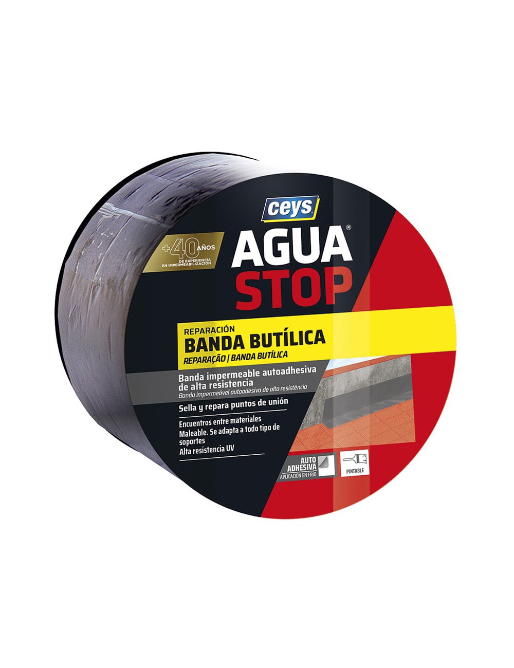 Aguastop banda imp. butilo gris 10cm x 10m 901005 ceys