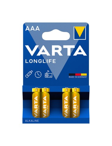 Pila alkalina varta aaa - lr03 longlife (blister 4 unid.) ø10,5x44,5mm