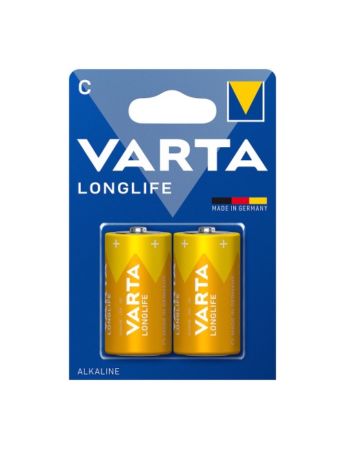 Pila alkalina varta c - lr14 longlife (blister 2 unid.) ø26,2x50mm